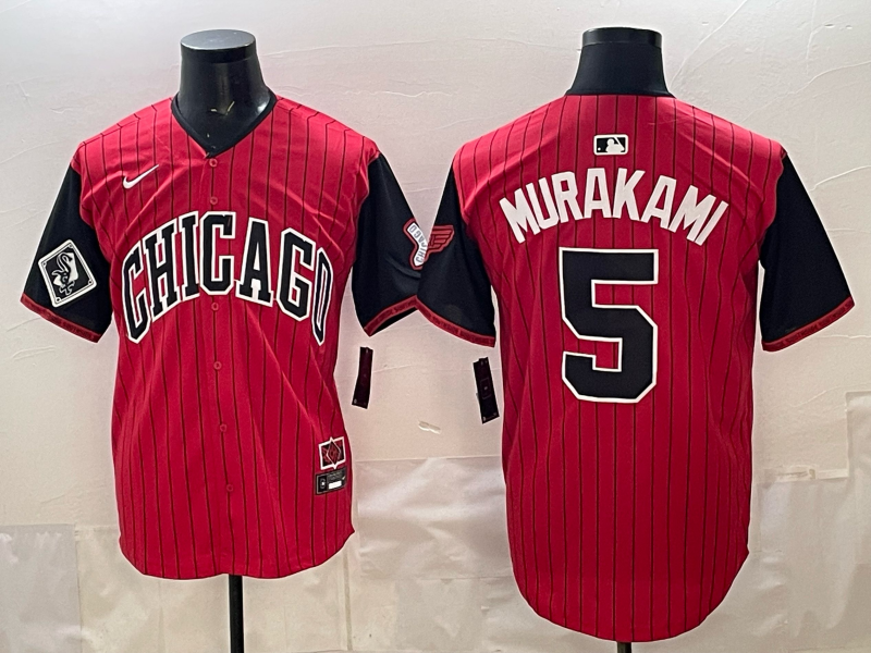 2026 Men Nike Chicago White Sox #5 Murakami red Game MLB Jersey 001->chicago white sox->MLB Jersey